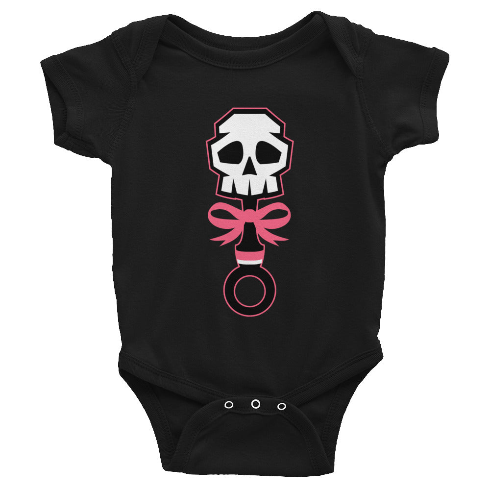 Lala Rose Pink Rattle Skull Onesie - Eternyl - Brand - Apparel