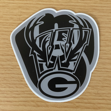 Load image into Gallery viewer, Wisconsin Sports Logo Mash-Up Vinyl Decal 4&quot; - Eternyl - Brand - Apparel